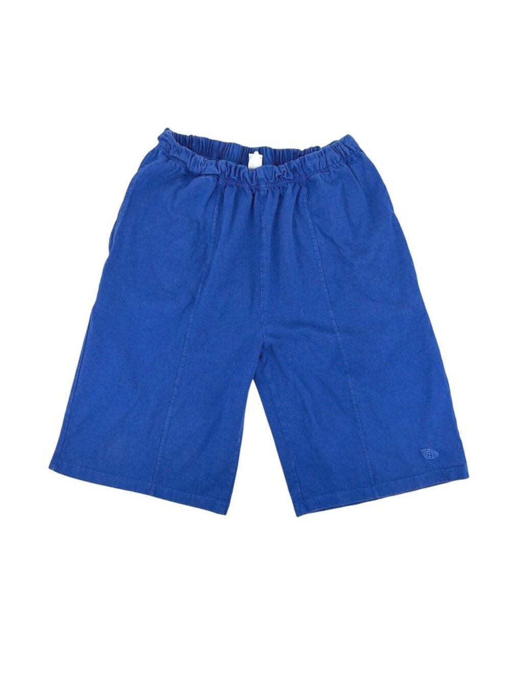 Junonia Womens Plus Size 1X Activewear Shorts 100% Cotton Elastic Waist Blue